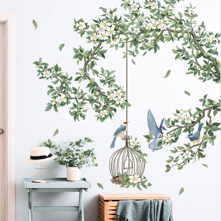 3D Groene Boom Muursticker - Kinderkamer Decoratie