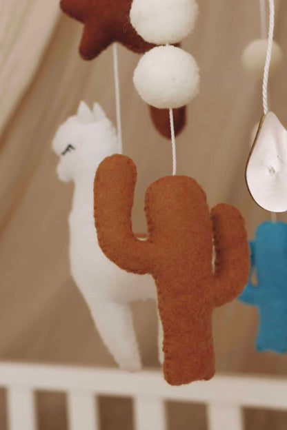 Handmade Lama baby mobile