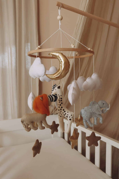 Handmade Safari baby mobile