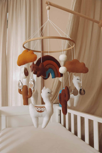 Handmade Lama baby mobile