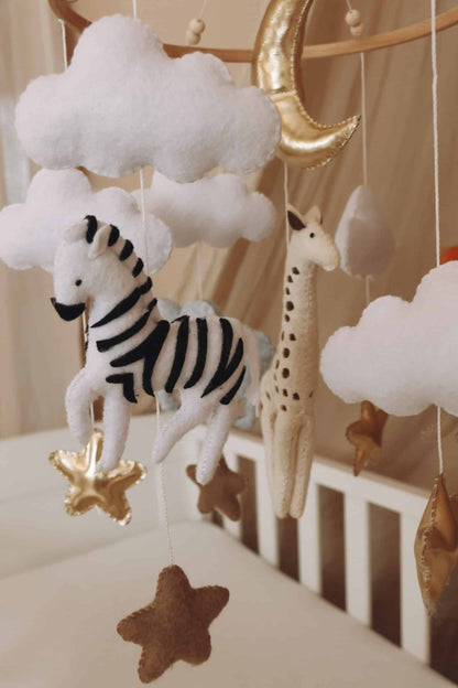 Handmade Safari baby mobile