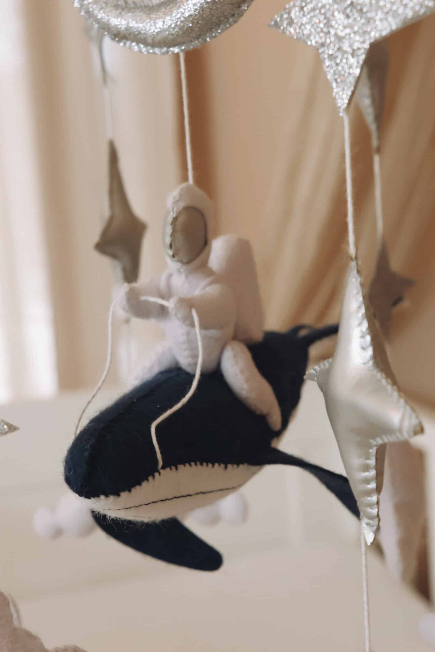 Handmade astronaut mobile