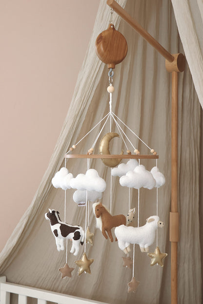 Handmade Cattle babymobile