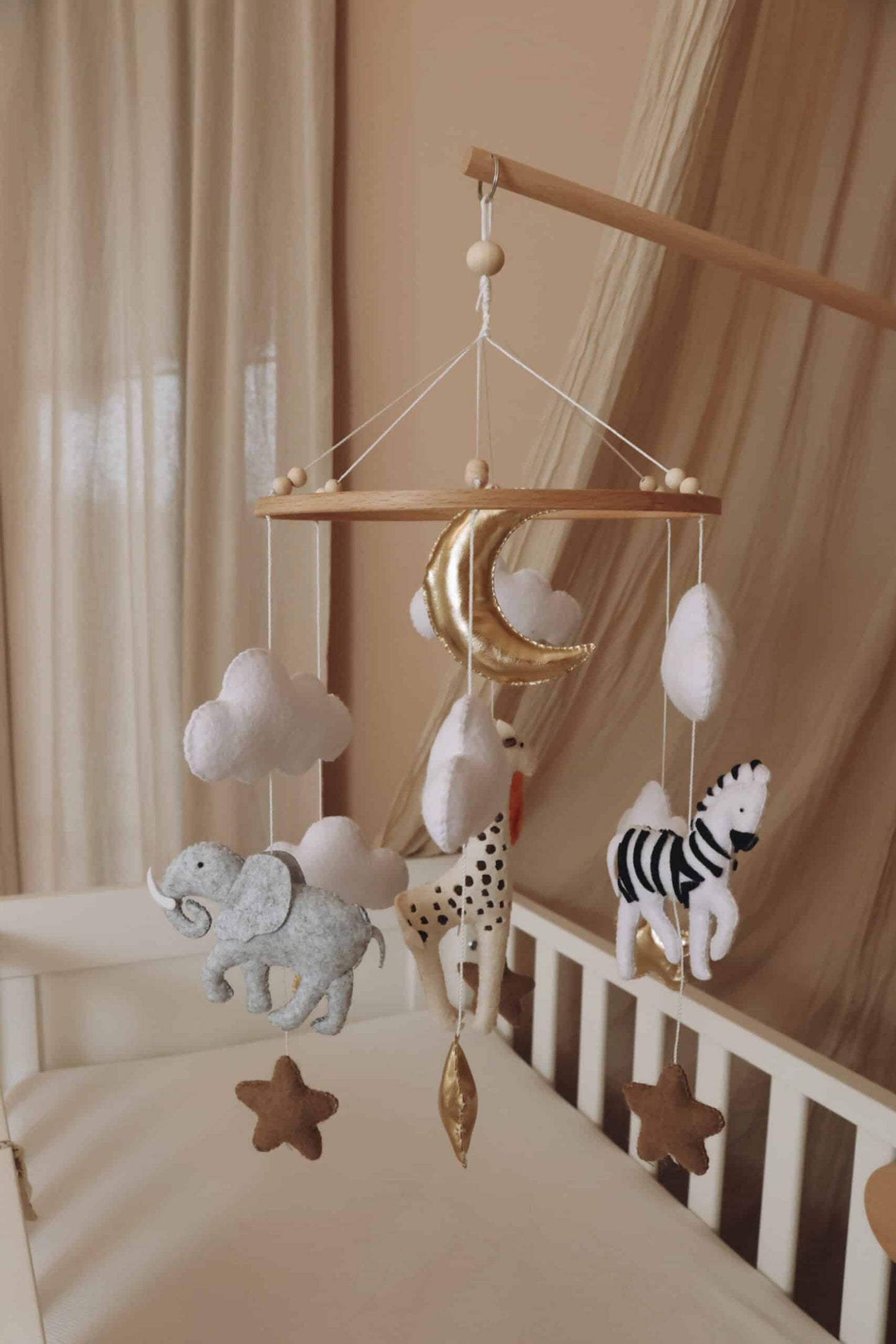 Handmade Safari baby mobile