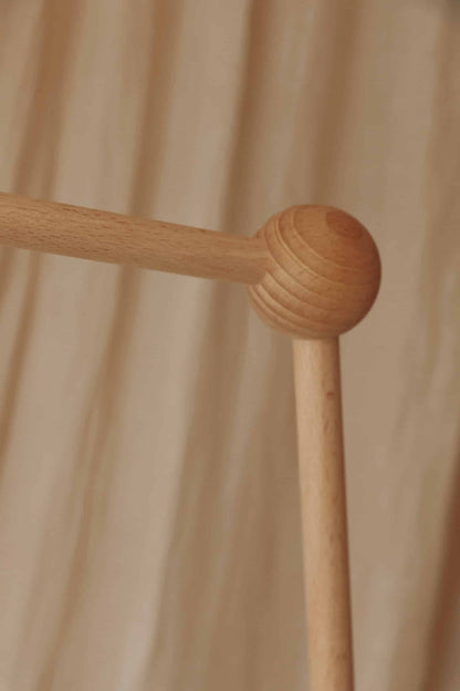 Wooden baby mobile arm fixed