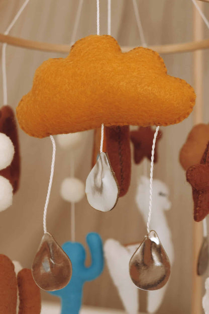 Handmade Lama baby mobile