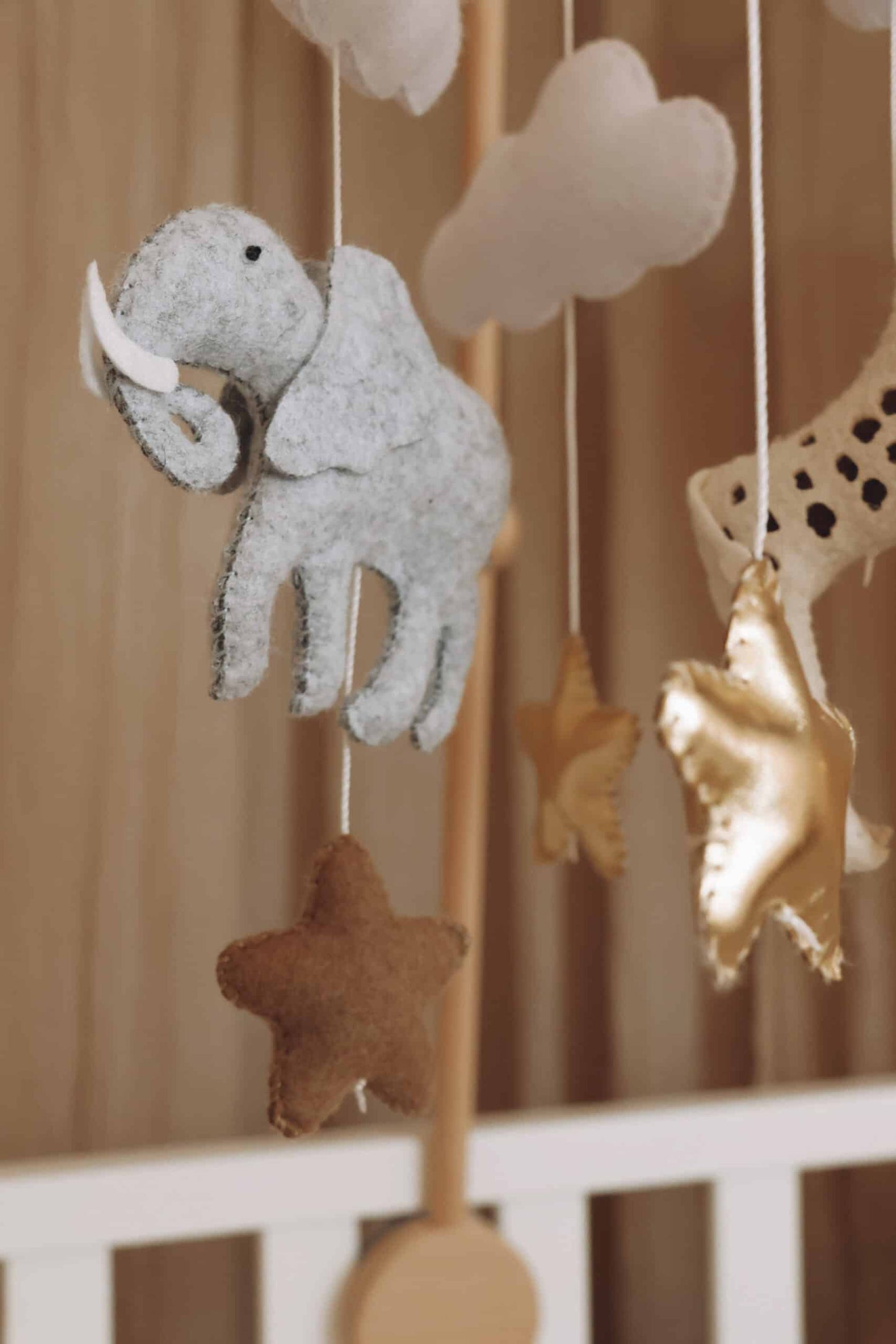 Handmade Safari baby mobile