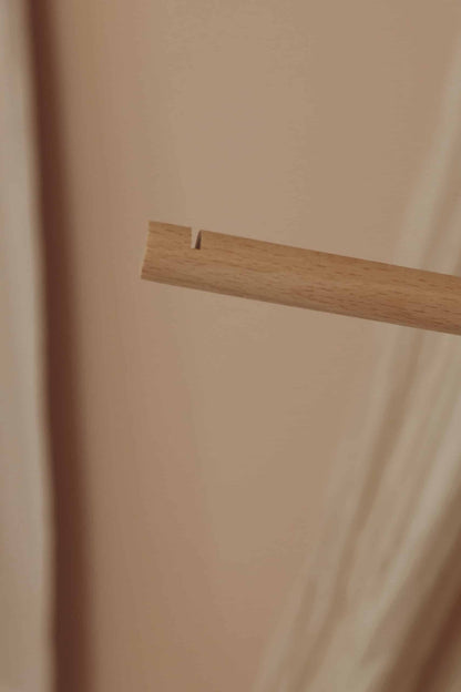 Wooden baby mobile arm fixed