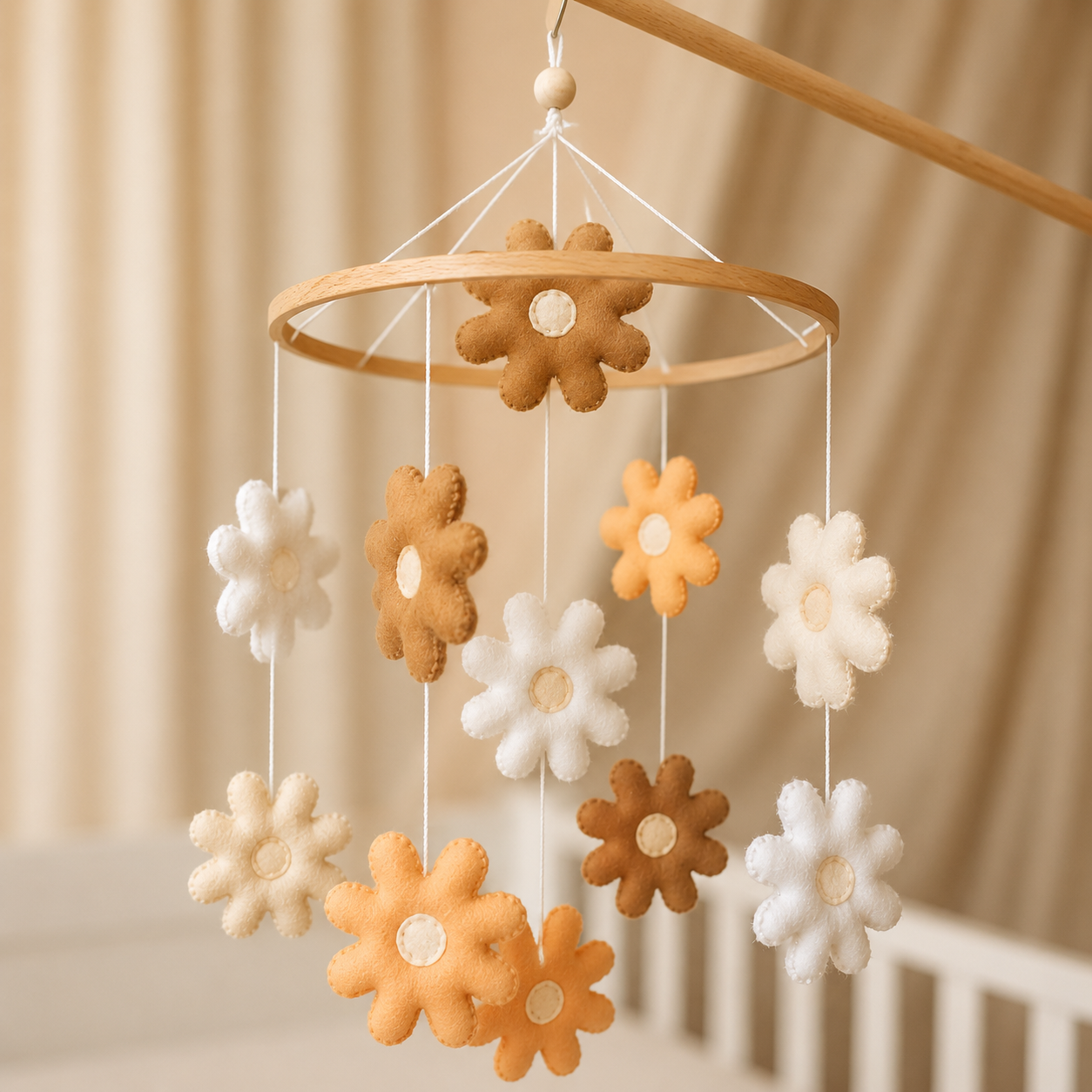 Handmade Flowers baby mobile