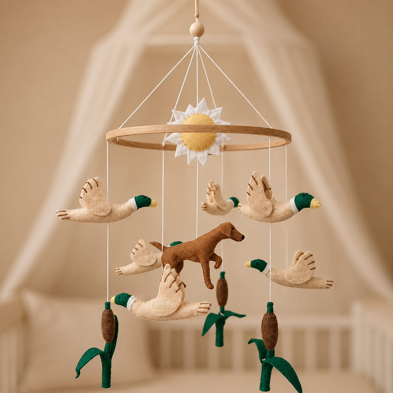 dog & ducks babymobile