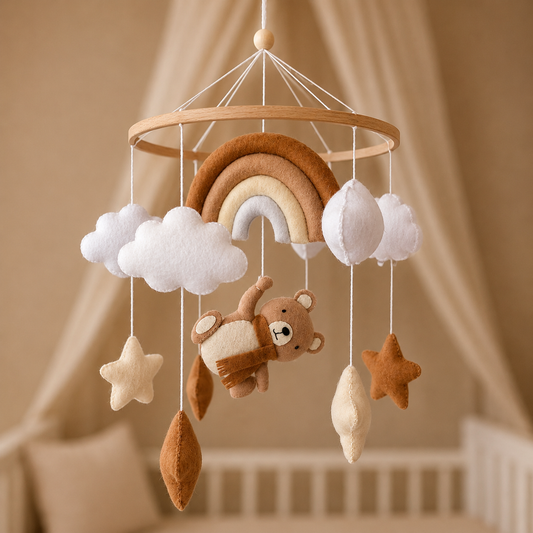 rainbow teddy babymobile