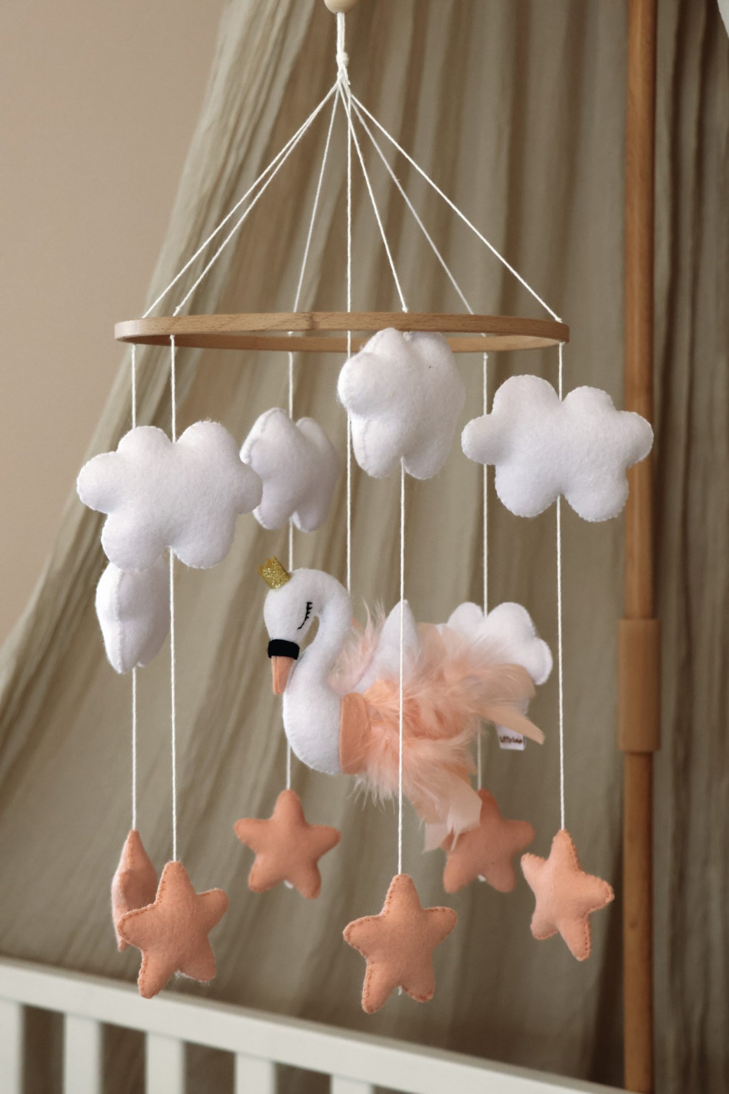 Handmade pink Swan
