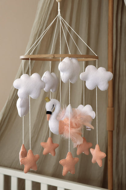 Handmade pink Swan