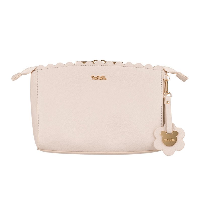 Beige Clutch Tas - Imitatieleer