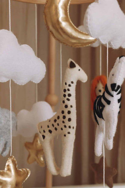 Handmade Safari baby mobile