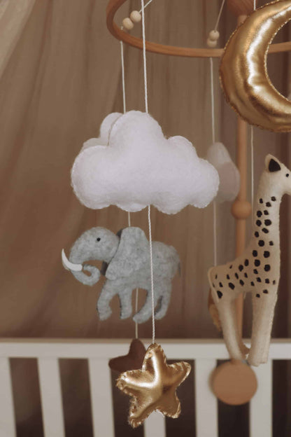 Handmade Safari baby mobile