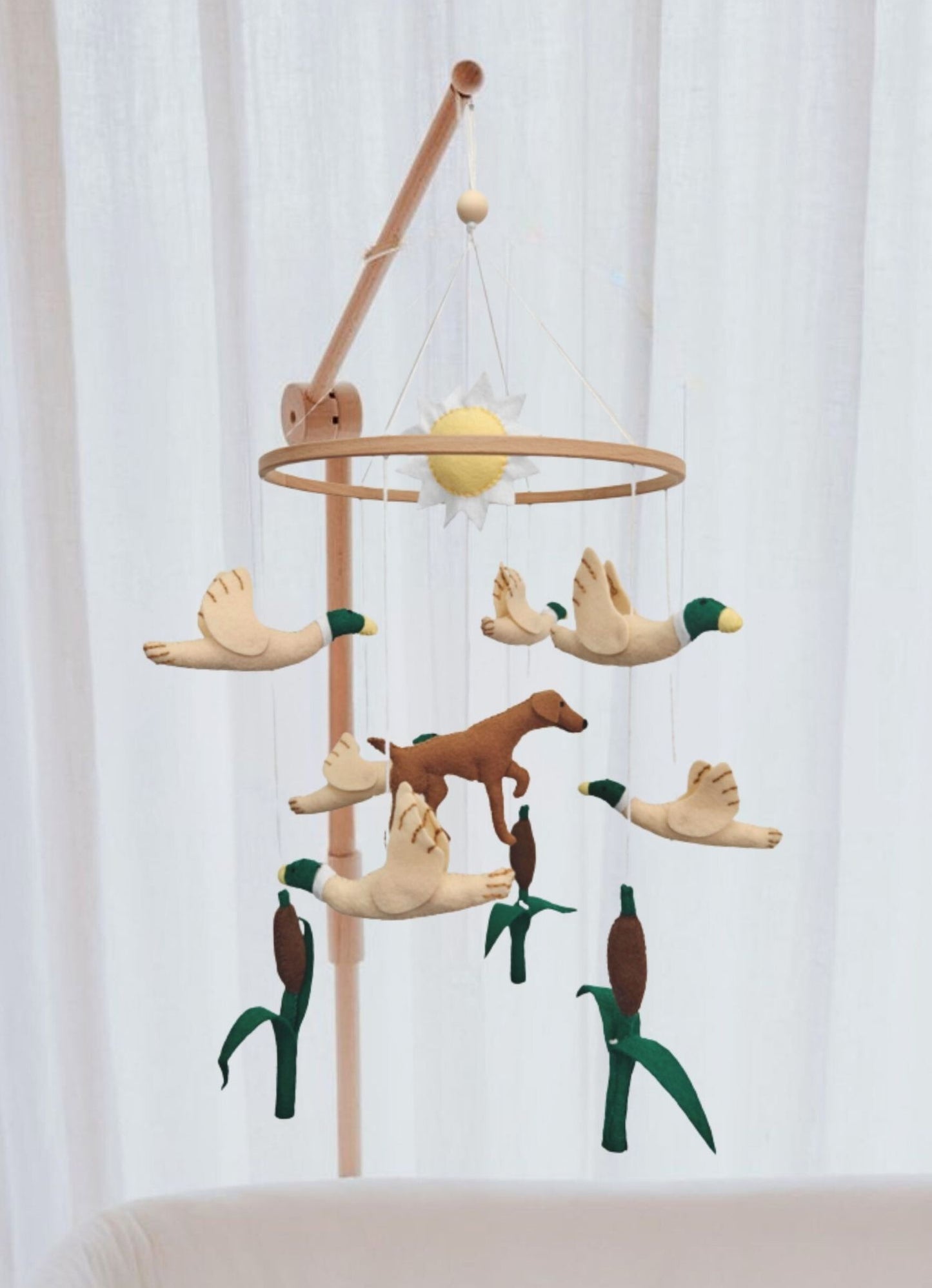Handmade Dog & Ducks babymobile