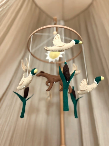 Handmade Dog & Ducks babymobile