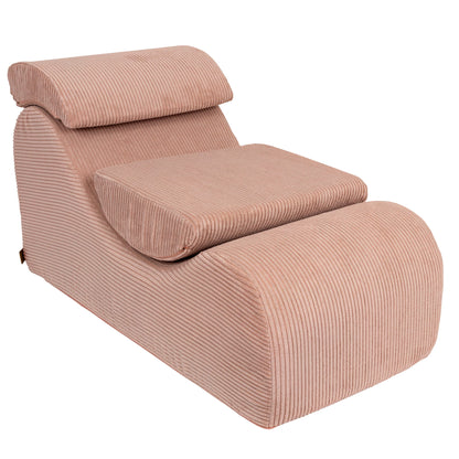 Wave Lounger in Aesthetic Poederroze