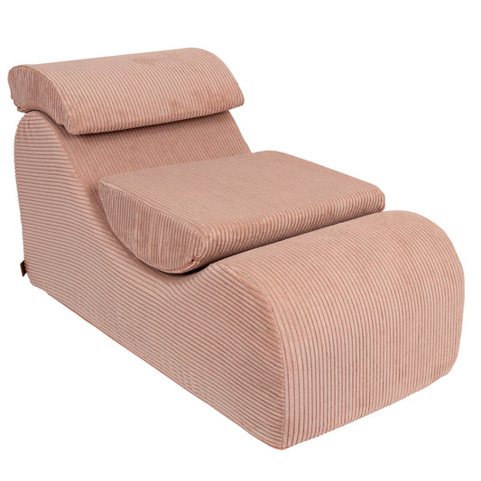Wave Lounger in Aesthetic Poederroze
