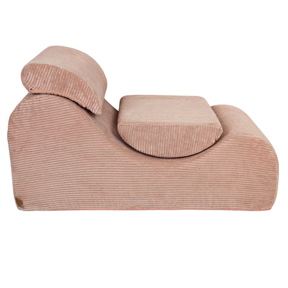 Wave Lounger in Aesthetic Poederroze