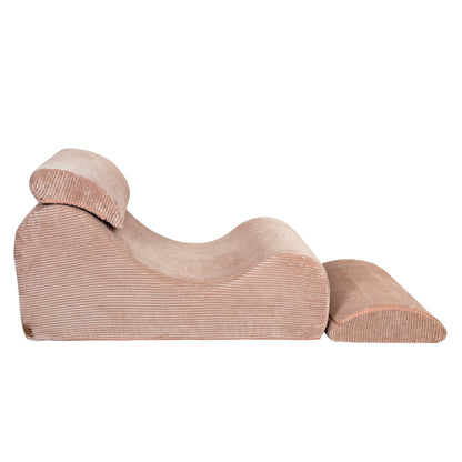 Wave Lounger in Aesthetic Poederroze