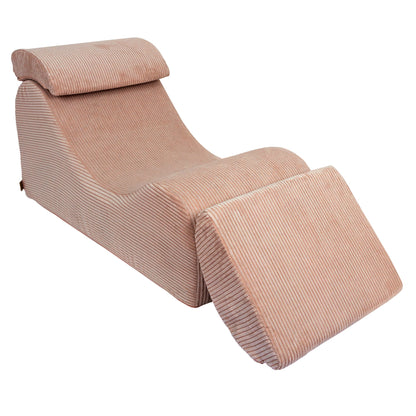 Wave Lounger in Aesthetic Poederroze