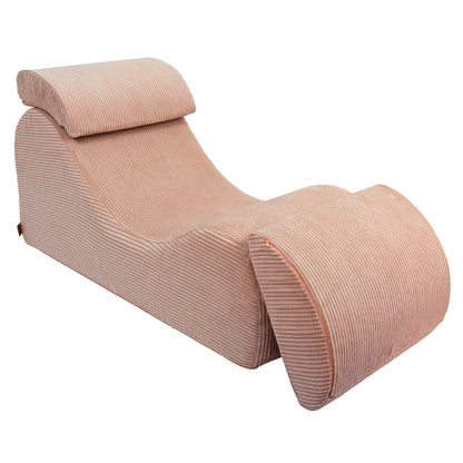 Wave Lounger in Aesthetic Poederroze