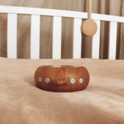 Battery music box for wooden mobile