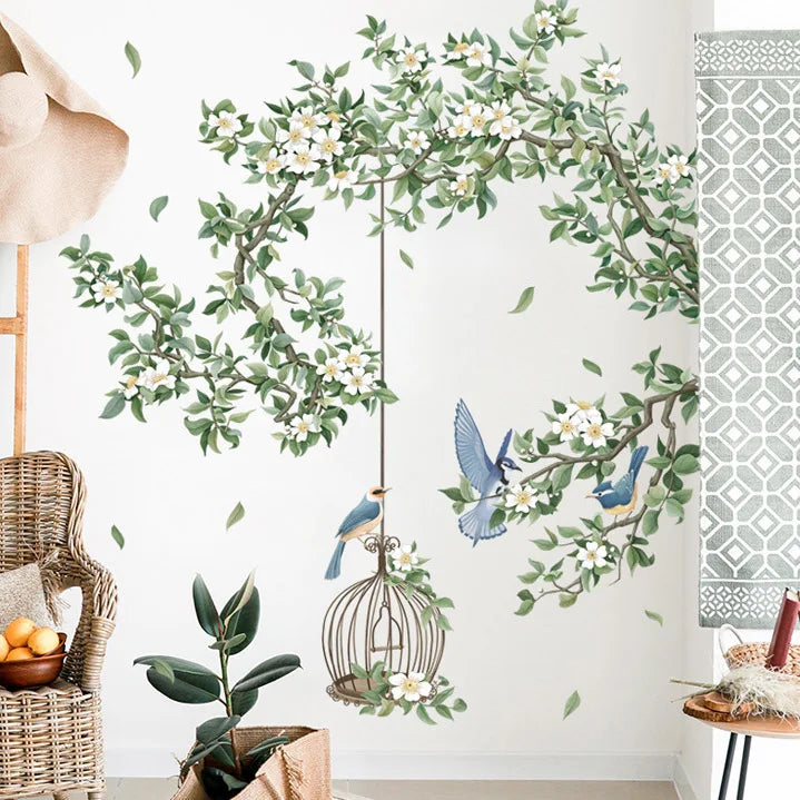3D Groene Boom Muursticker - Kinderkamer Decoratie