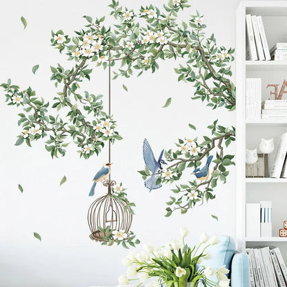 3D Groene Boom Muursticker - Kinderkamer Decoratie