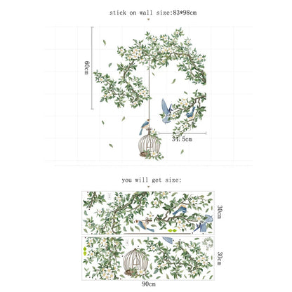 3D Groene Boom Muursticker - Kinderkamer Decoratie