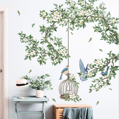 3D Groene Boom Muursticker - Kinderkamer Decoratie