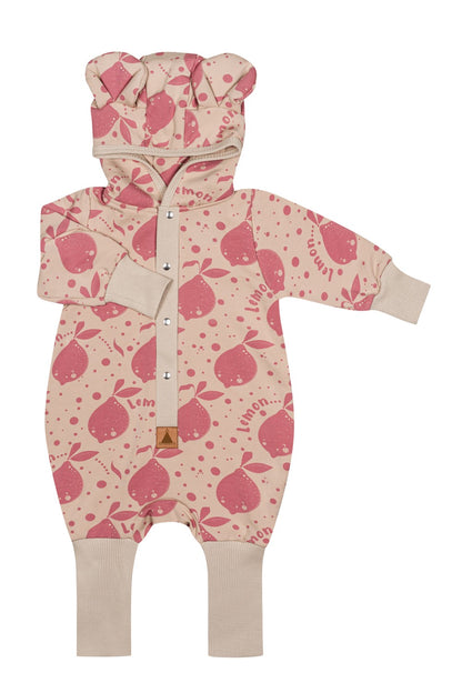 Jumpsuit met oortjes in Beige Citroenen
