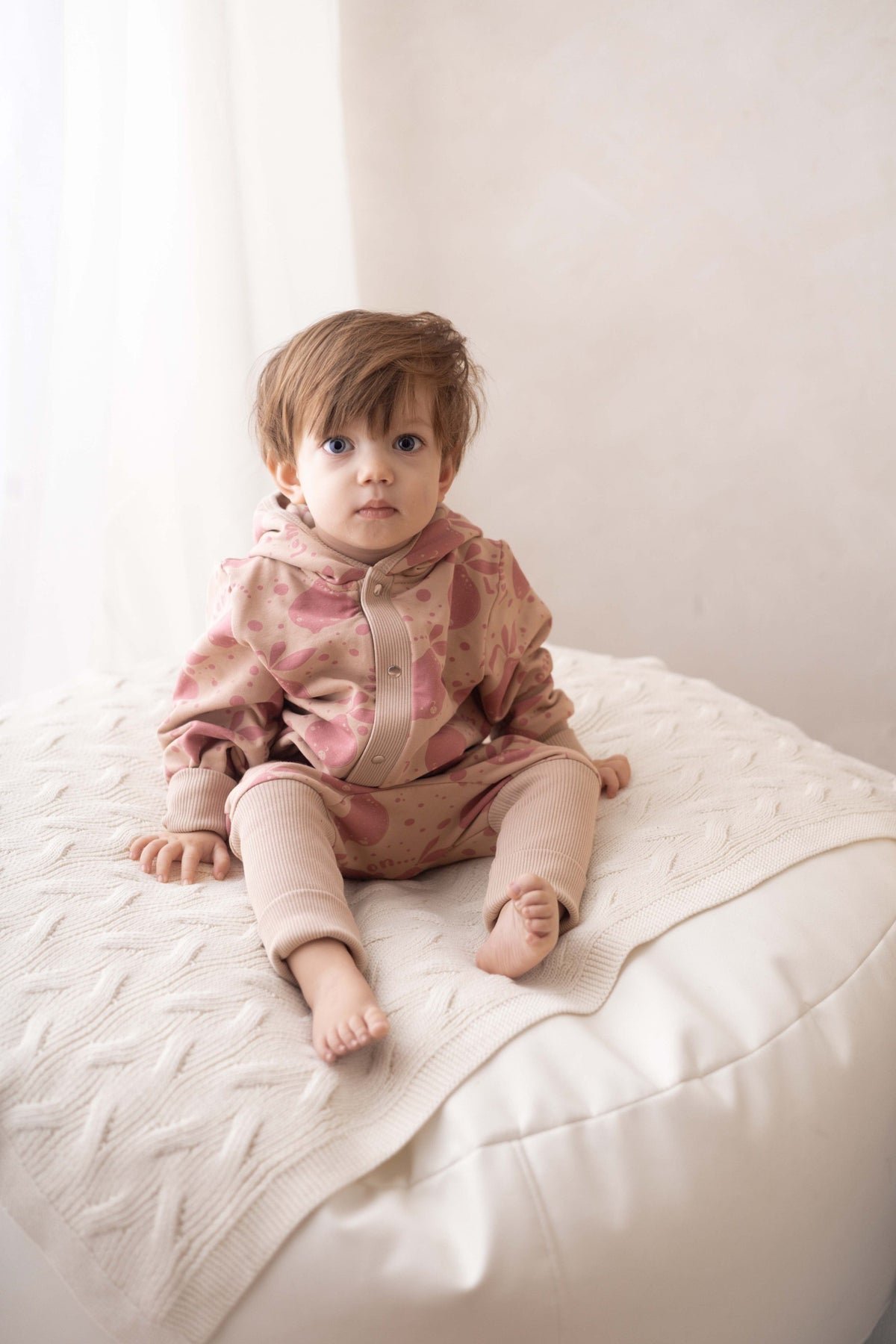 Jumpsuit met oortjes in Beige Citroenen