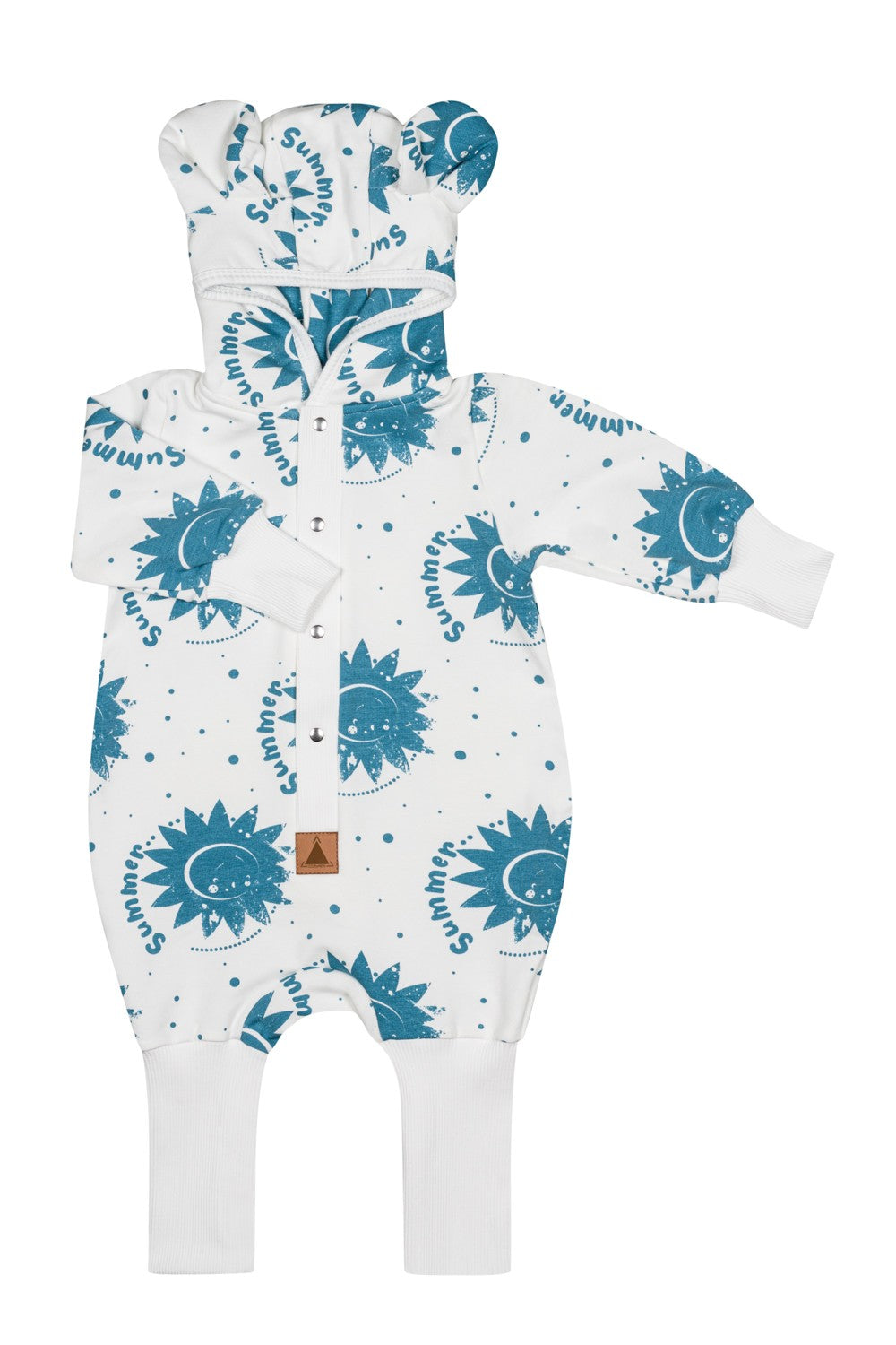Jumpsuit met oortjes in Ecru Zonnetjes