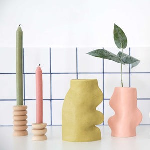 Fluxo Ceramic Vase Large - Pistachio