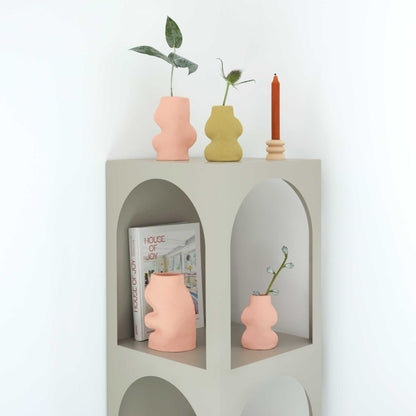 Fluxo Ceramic Vase Medium - Pink