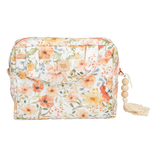 Grote make-uptas met print Flower Power