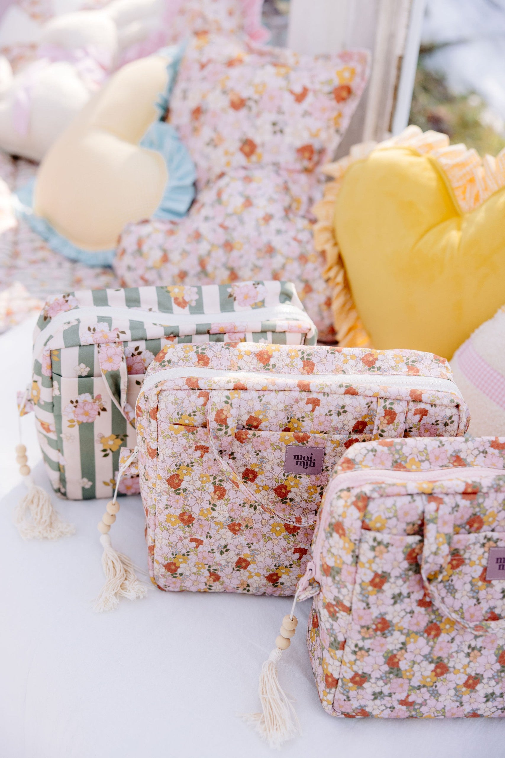 Make-Up Bag Set of 2 - Green Garden