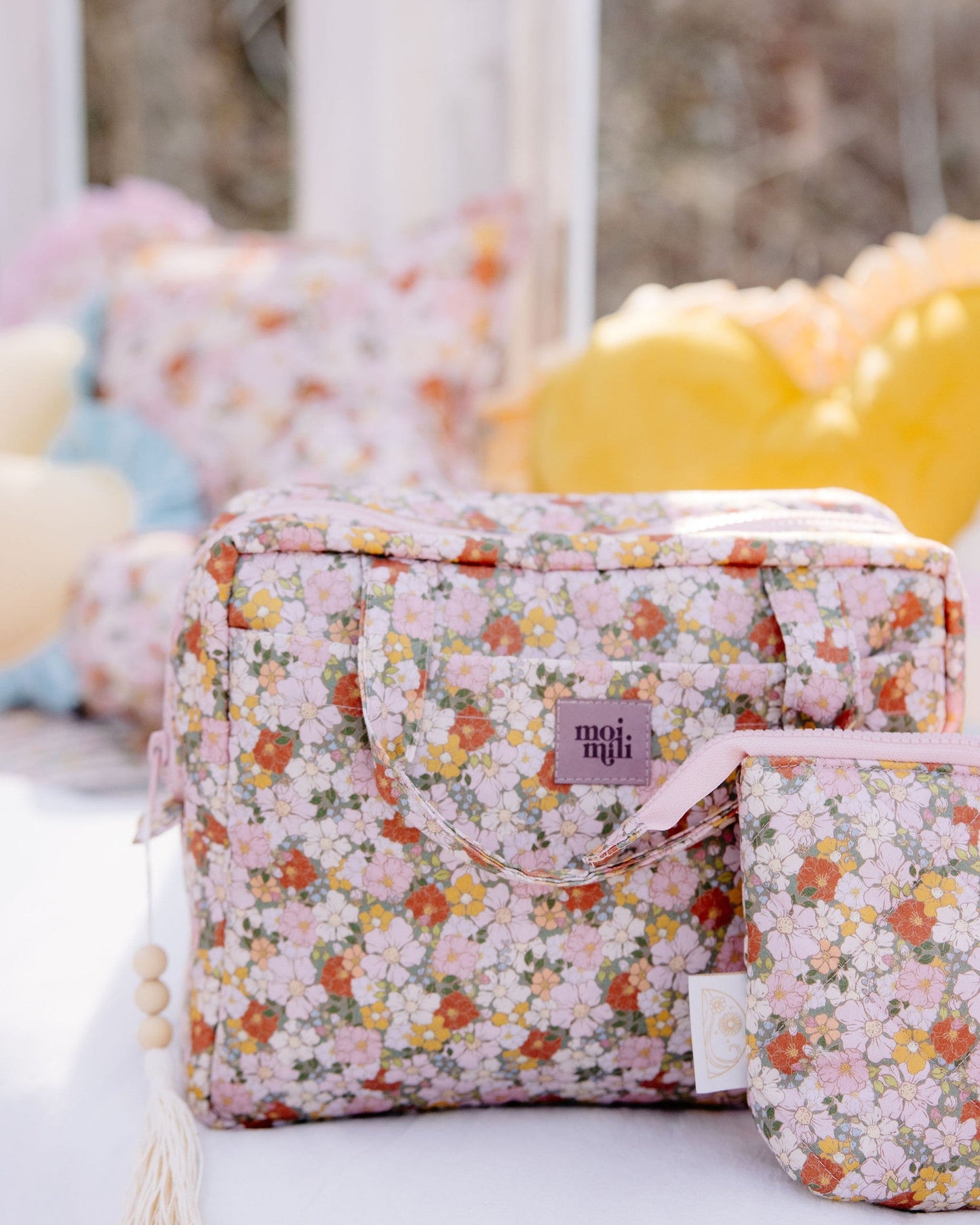 Make-Up Bag Set of 2 - Green Garden