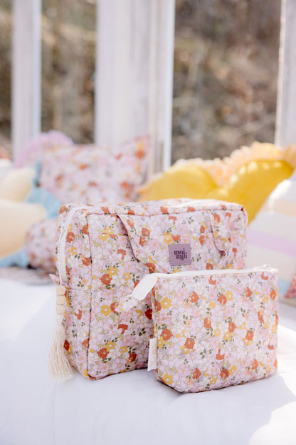 Grote make-uptas met print Lentetuin