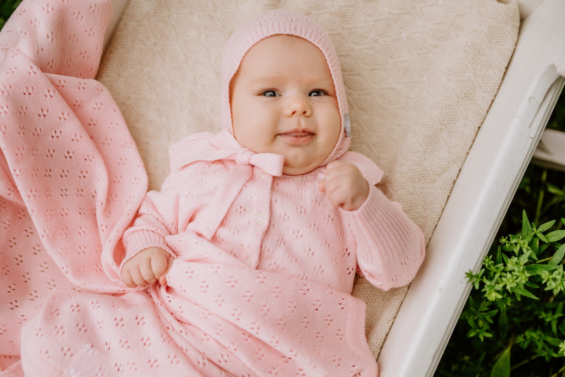 LOVE Gift Set For Baby - Blanket and Bonnet