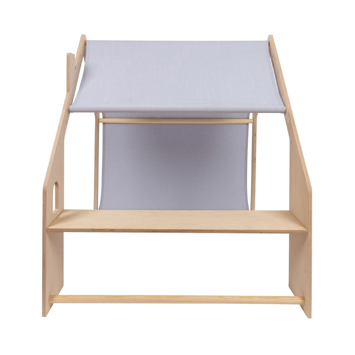 Wit houten speelhuisje van MeowBaby met blauw dak