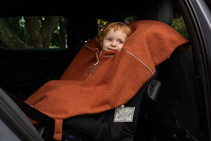 Autoponcho van merinowol voor kinderen met vos