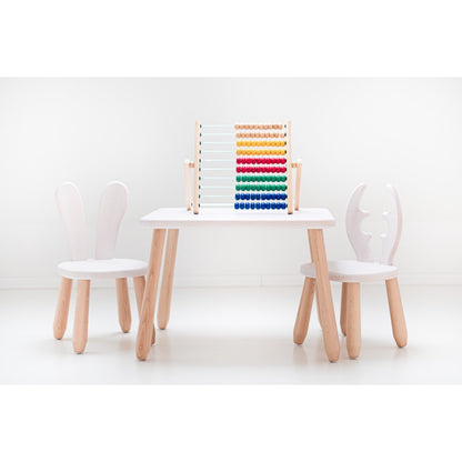 Houten kindertafel met twee stoelen, Wild