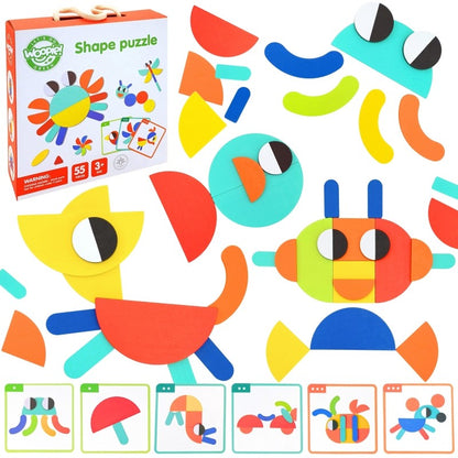 Wooden Montessori shape Puzzle